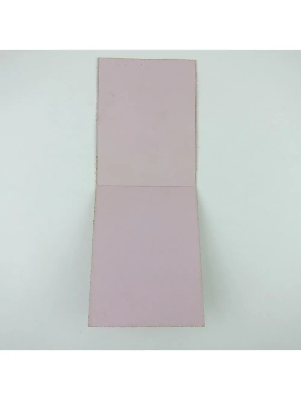 Antique Valentines Day Card Pink & White Flowers Green Vase Gold Accent Art Deco